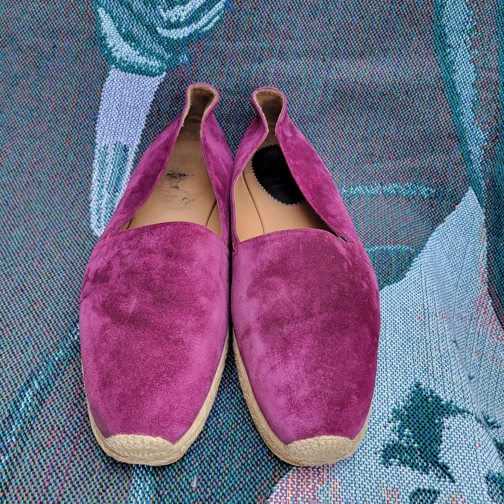 Christian Louboutin Purple Slip-On Loafers